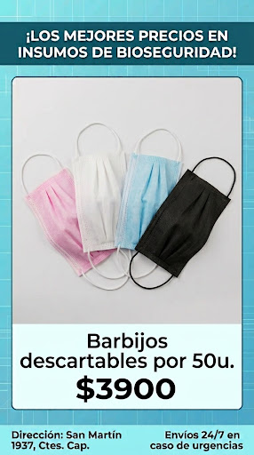 Barbijos x 50 unidades